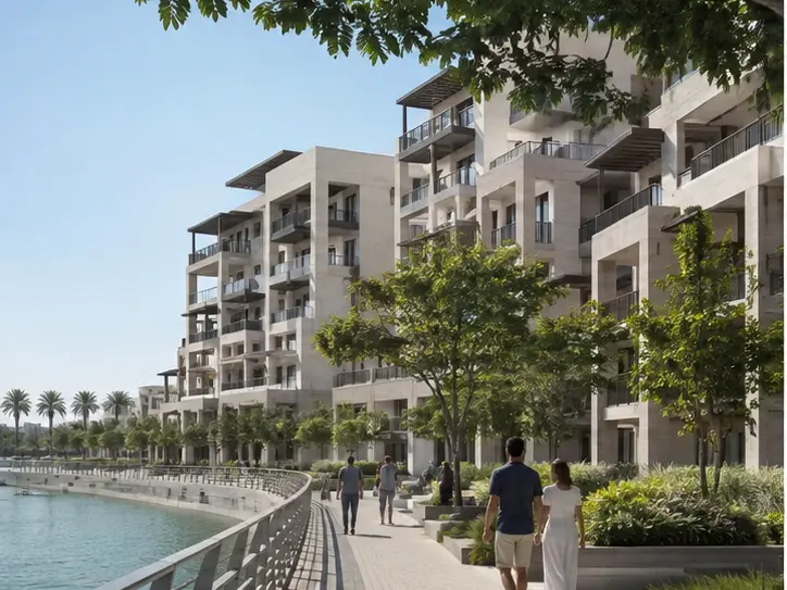 Representative nature-led waterfront apartments on Yas Island