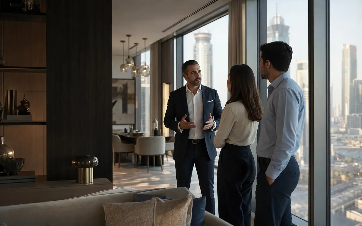 Property consultation representing homebuyer research and decision-making