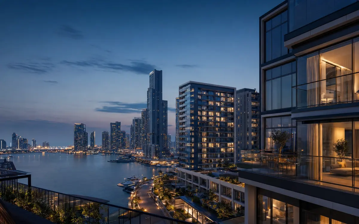 UAE waterfront residential towers representing property-market intelligence